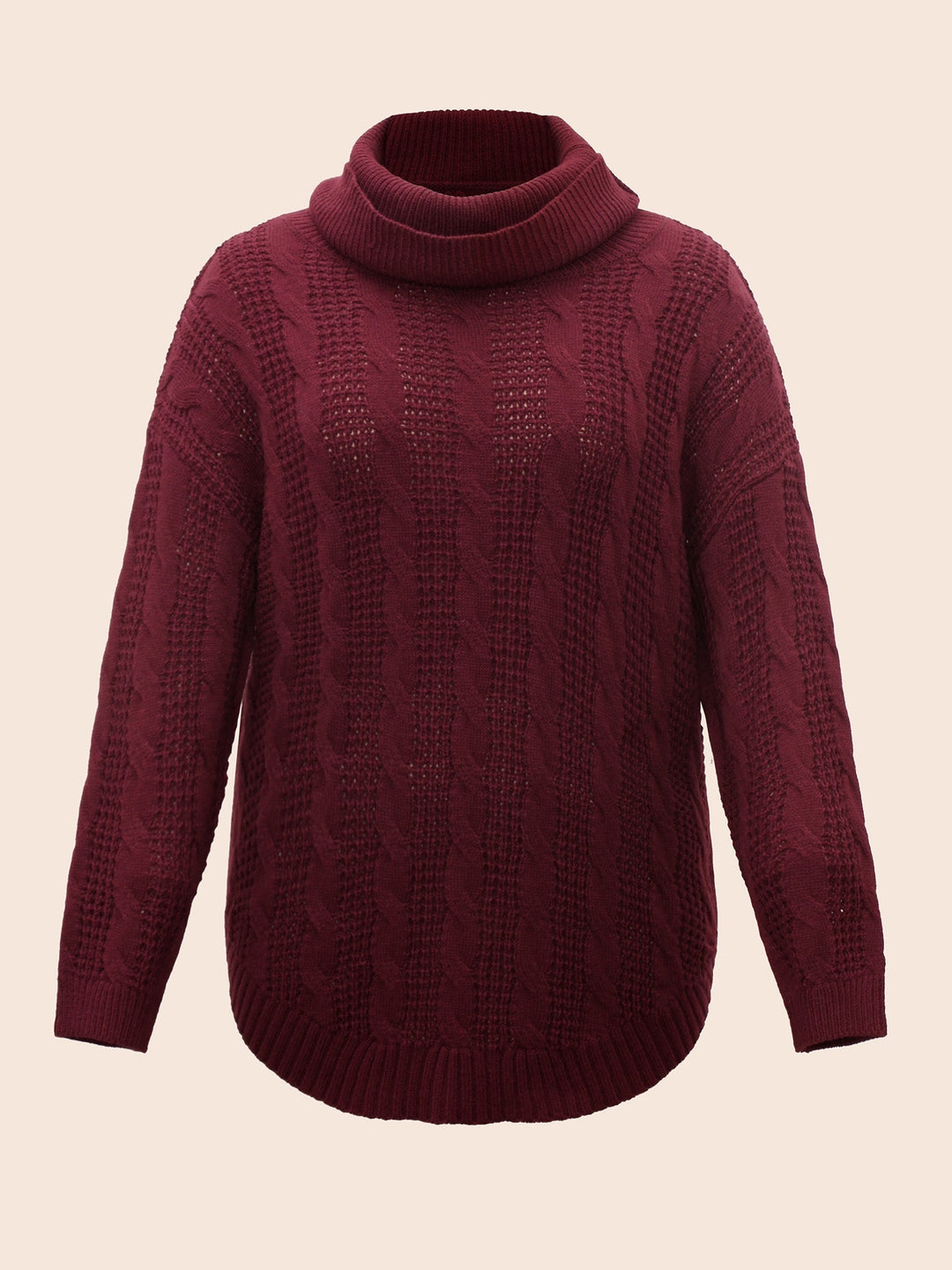 Cozy Tula pullover featuring a stylish cable knit design, turtleneck, and relaxed fit, perfect for layering in cooler weather. - 8