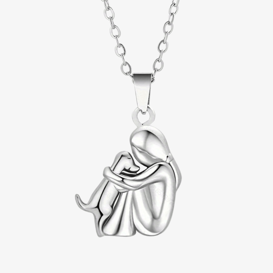 Elysian Dog Pendant Necklace made of sustainable stainless steel, featuring an elegant dog silhouette charm, perfect for pet lovers and eco-conscious fashion enthusiasts. - 7
