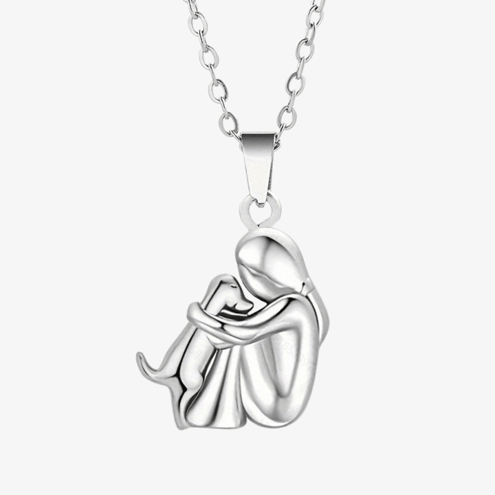 Elysian Dog Pendant Necklace made of sustainable stainless steel, featuring an elegant dog silhouette charm, perfect for pet lovers and eco-conscious fashion enthusiasts. - 7