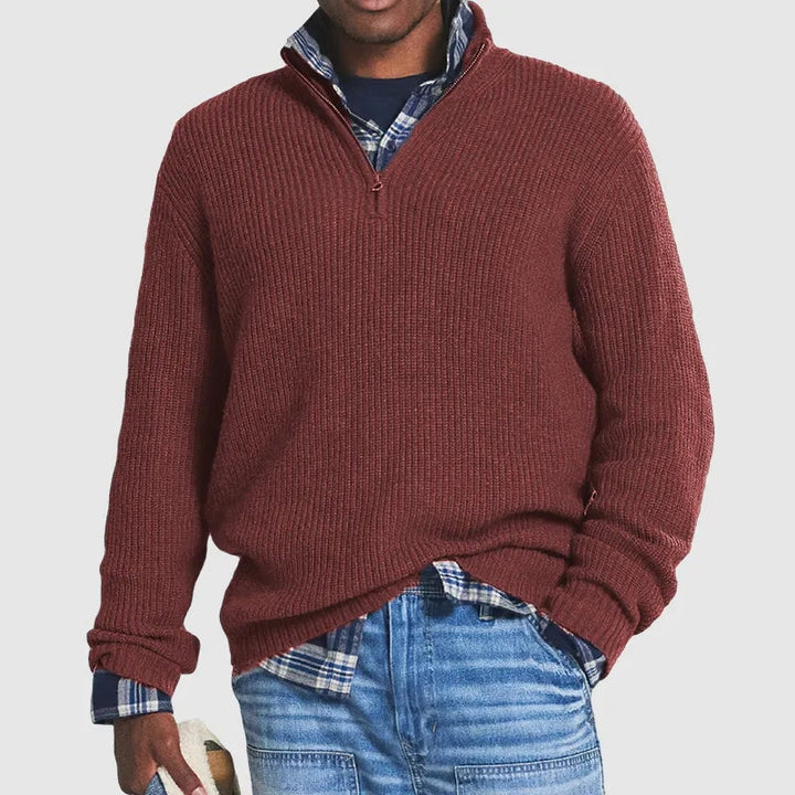Men's Cashmere-Touch Sweater, Long Sleeve, Crew Neck