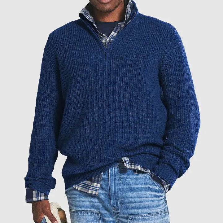Men's Cashmere-Touch Sweater, Long Sleeve, Crew Neck