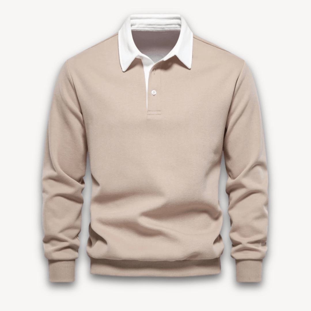 Maverick Long-Sleeve Polo Sweater made from soft, breathable fabric in a stylish design, perfect for casual and semi-formal occasions. - 9