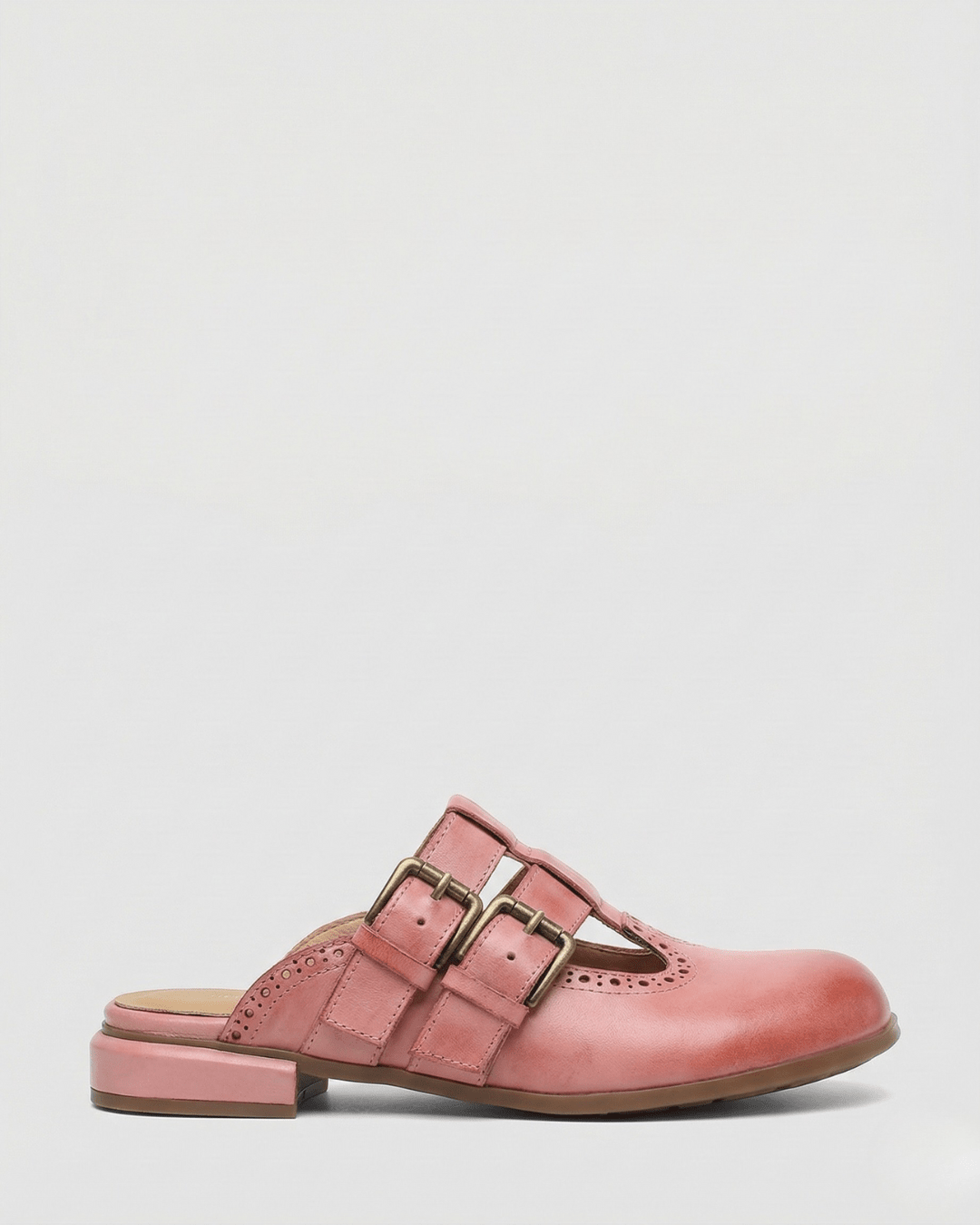 Theodora Mule Heels featuring soft leather material and a comfortable block heel, perfect for stylish and easy wear. - 1