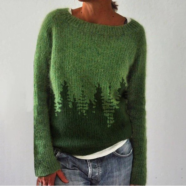 Juilia Retro Sweater for Women featuring a soft wool blend and a vibrant multicolored design, perfect for stylish warmth in any season. - 2
