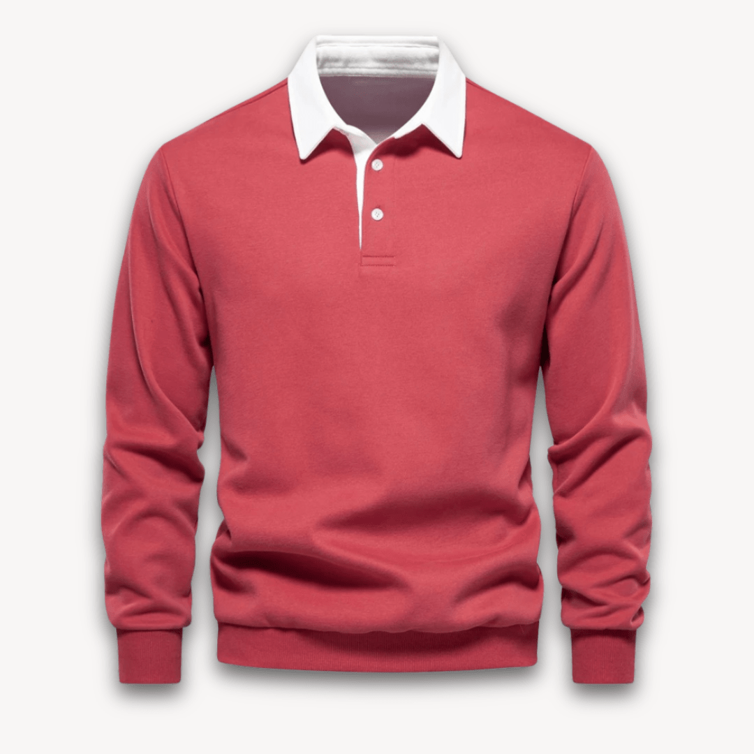 Maverick Long-Sleeve Polo Sweater made from soft, breathable fabric in a stylish design, perfect for casual and semi-formal occasions. - 6