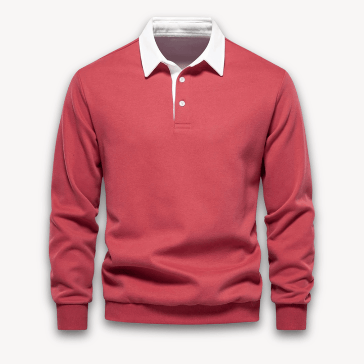 Maverick Long-Sleeve Polo Sweater made from soft, breathable fabric in a stylish design, perfect for casual and semi-formal occasions. - 6