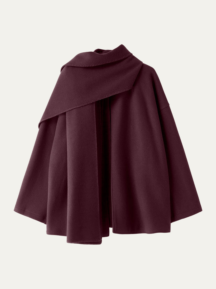 Women's Oversized Scarf Coat, Draped Collar, Relaxed Layering Fit