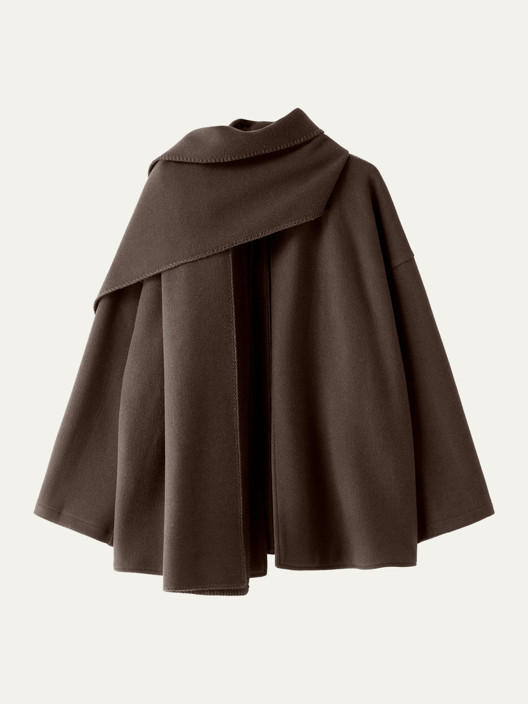 Women's Oversized Scarf Coat, Draped Collar, Relaxed Layering Fit