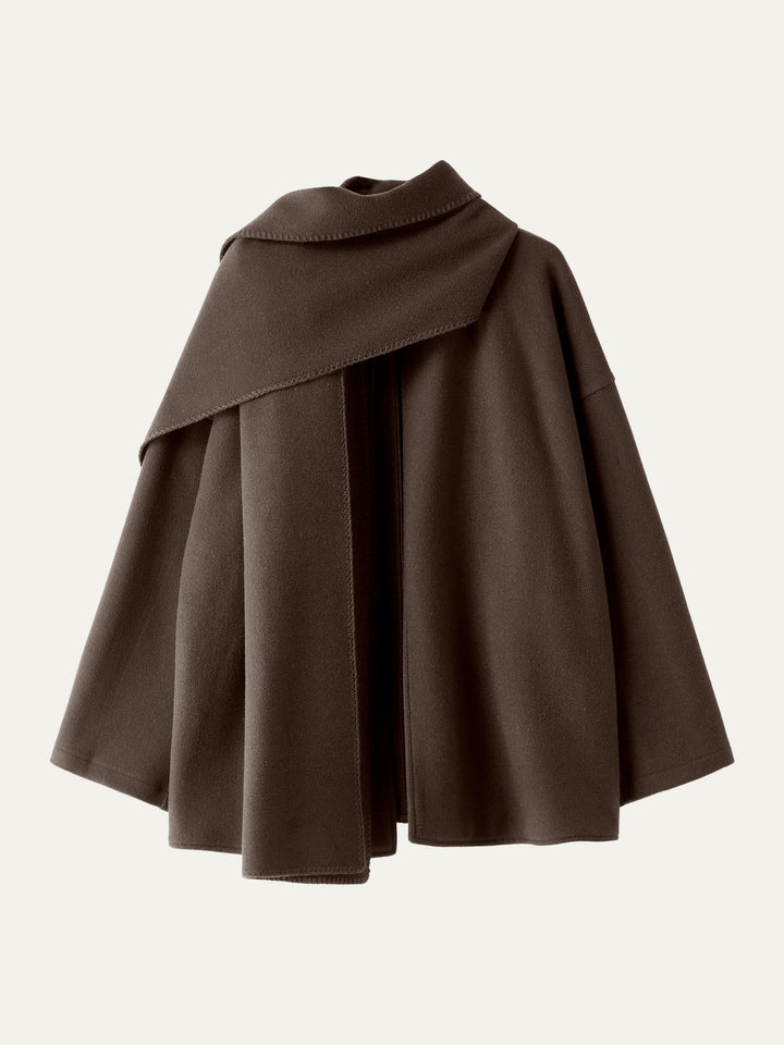 Women's Oversized Scarf Coat, Draped Collar, Relaxed Layering Fit