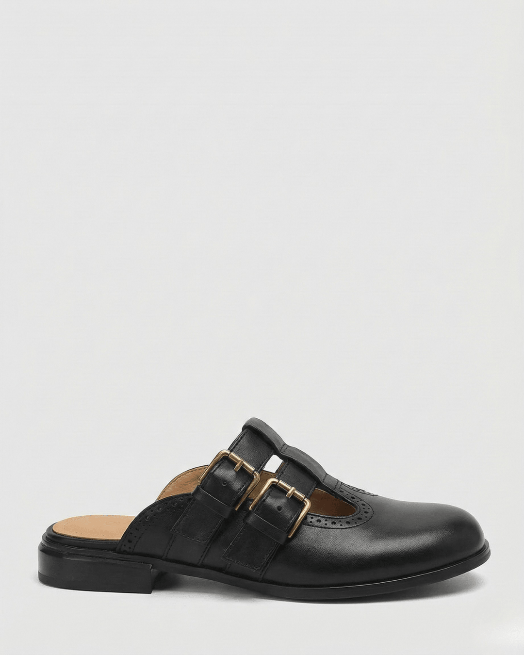 Theodora Mule Heels featuring soft leather material and a comfortable block heel, perfect for stylish and easy wear. - 2