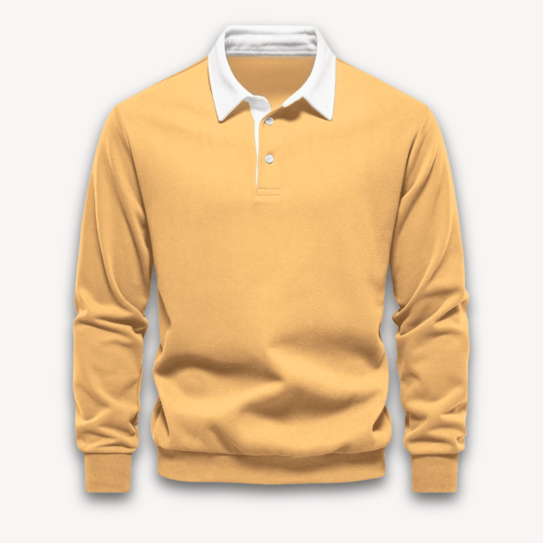Maverick Long-Sleeve Polo Sweater made from soft, breathable fabric in a stylish design, perfect for casual and semi-formal occasions. - 8