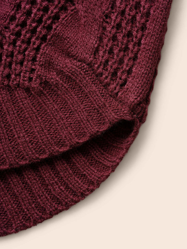 Cozy Tula pullover featuring a stylish cable knit design, turtleneck, and relaxed fit, perfect for layering in cooler weather. - 7