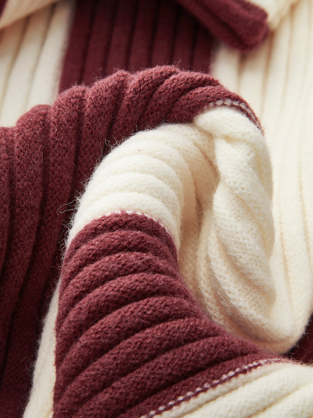 Nikki Color Block Sweater featuring a stylish ribbed turtleneck and made from soft knit fabric, perfect for cozy fall outfits. - 8