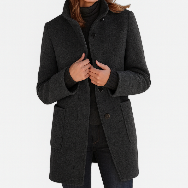 Women's Wool-Blend Coat – Tailored, Warm