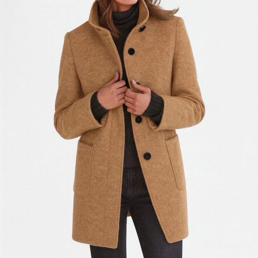 Women's Wool-Blend Coat – Tailored, Warm