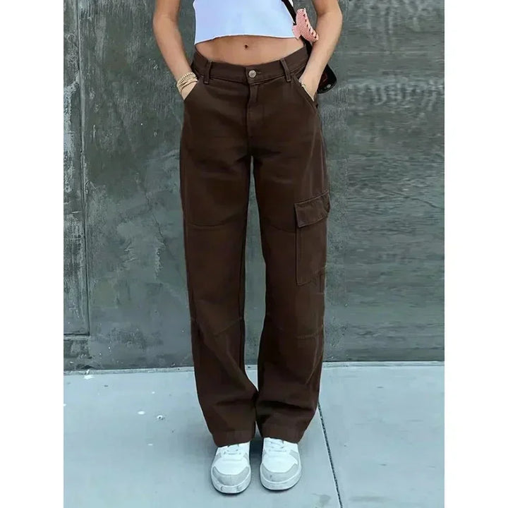 Quinn Cargo Pants in a relaxed fit, featuring a stylish design perfect for effortless chic outfits.

 - 4