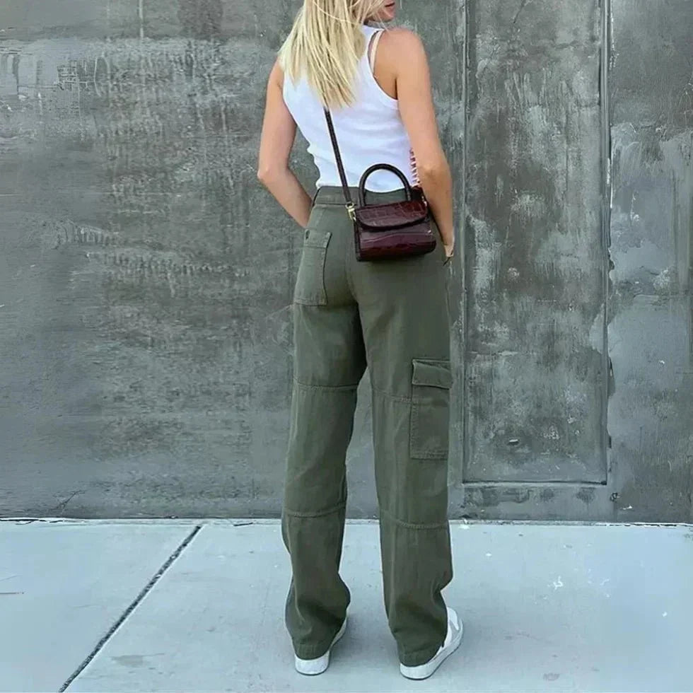 Quinn Cargo Pants in a relaxed fit, featuring a stylish design perfect for effortless chic outfits.

 - 6