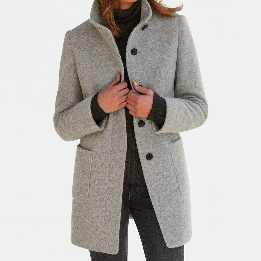 Women's Wool-Blend Coat – Tailored, Warm