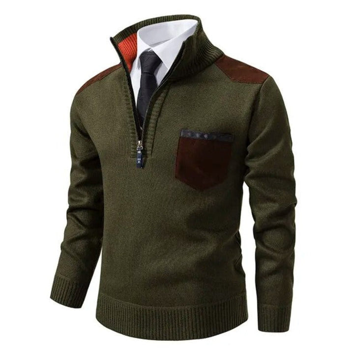 Men's Cashmere-Touch Pullover, Soft Knit, V-Neck