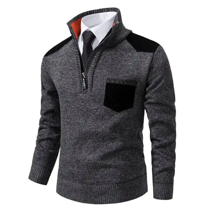 Men's Cashmere-Touch Pullover, Soft Knit, V-Neck