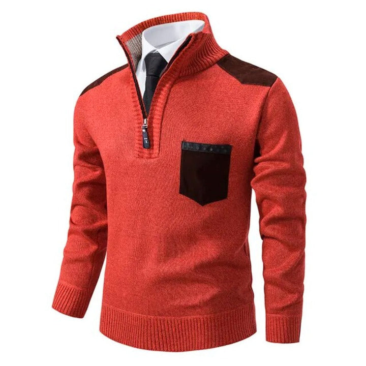 Men's Cashmere-Touch Pullover, Soft Knit, V-Neck