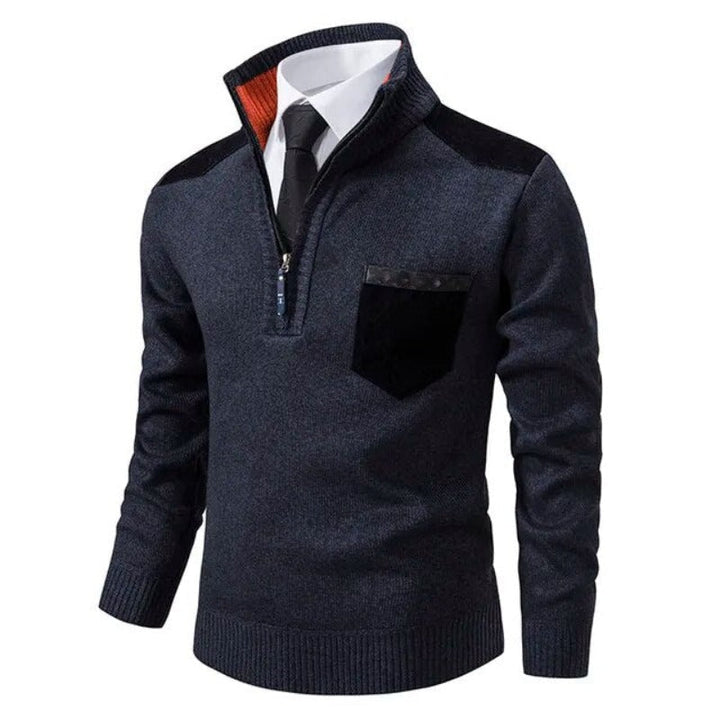 Men's Cashmere-Touch Pullover, Soft Knit, V-Neck