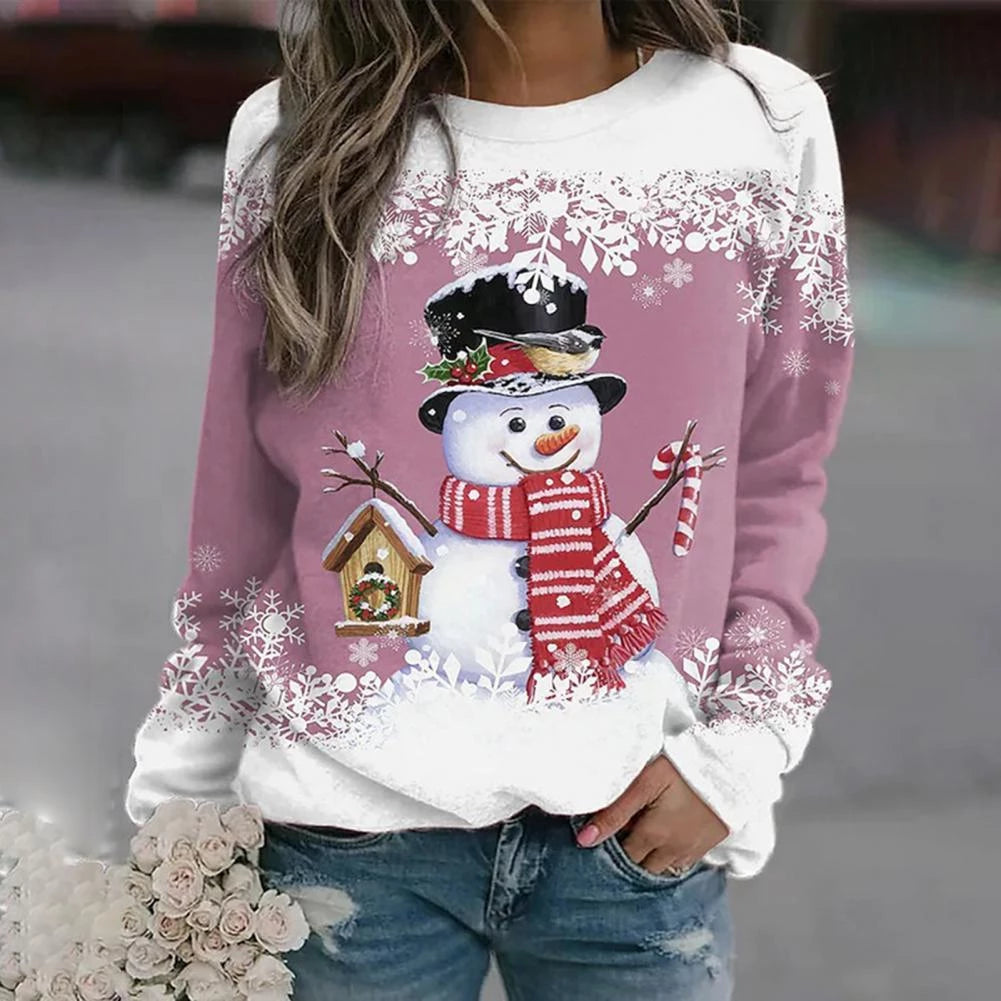 Snoopy Holiday Sweatshirt featuring a cozy fleece lining and relaxed fit, perfect for festive winter wear. - 3