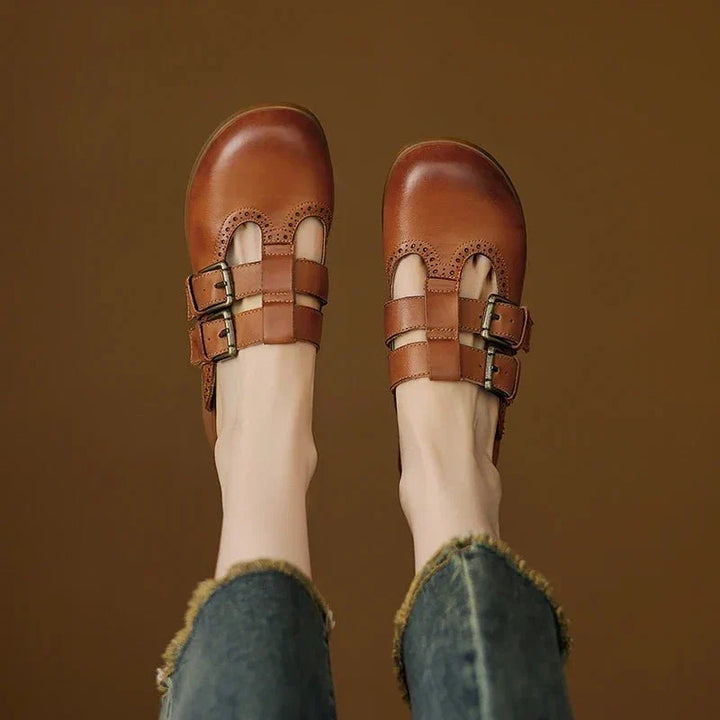 Theodora Mule Heels featuring soft leather material and a comfortable block heel, perfect for stylish and easy wear. - 26