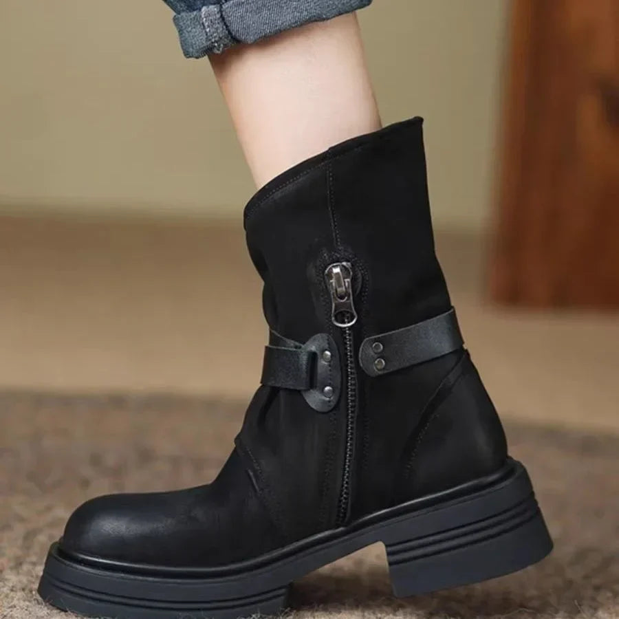Rowan | Buckle Moto Boots