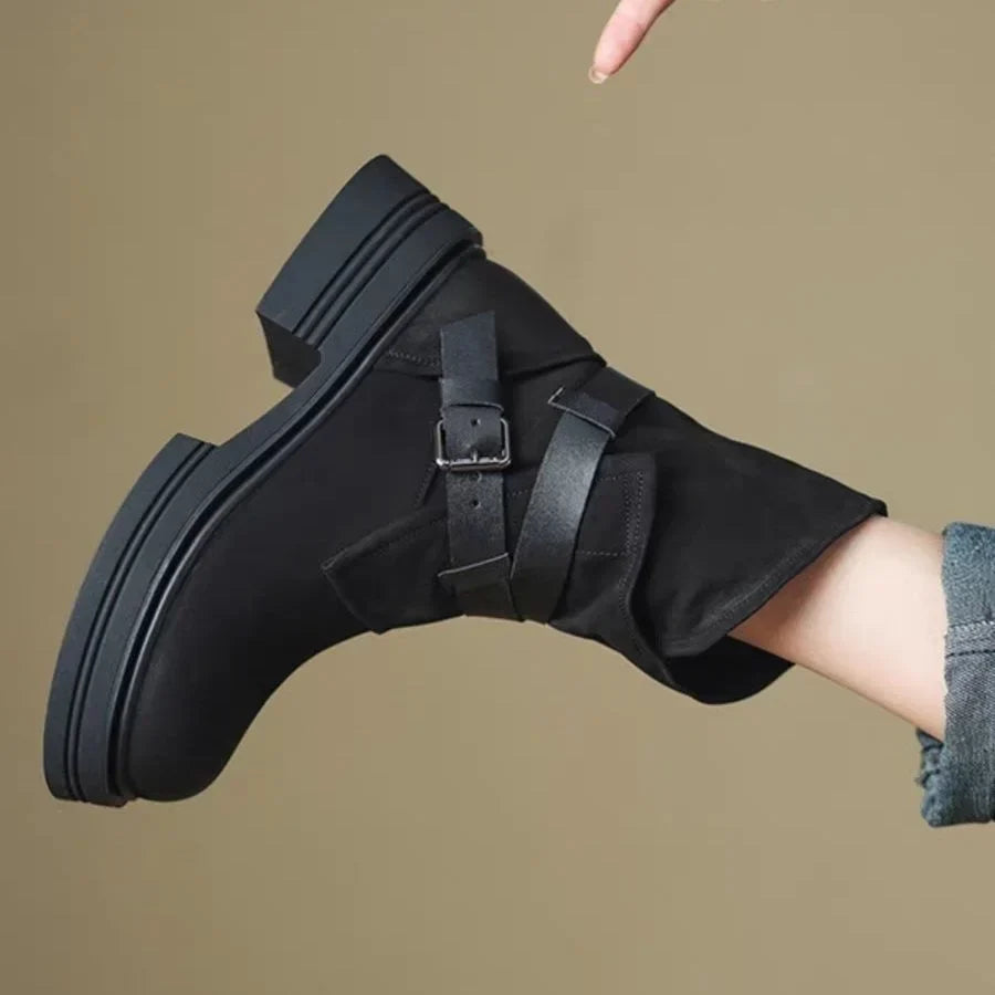 Rowan | Buckle Moto Boots