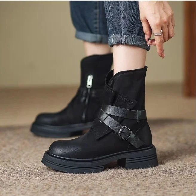 Rowan | Buckle Moto Boots