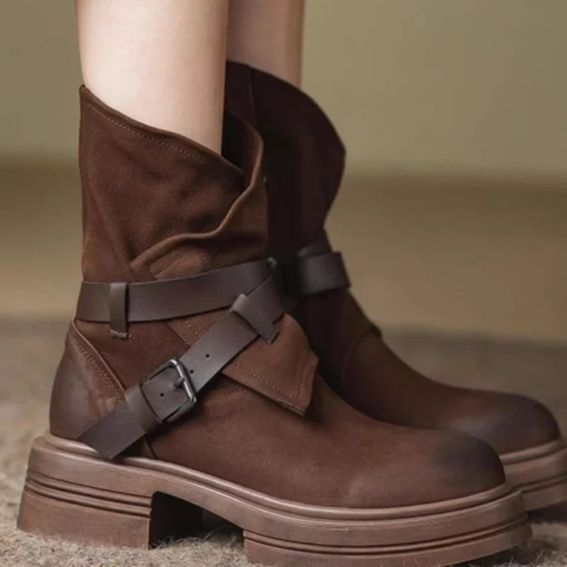 Rowan | Buckle Moto Boots