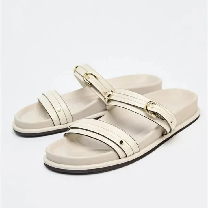 Maribel | Twin Strap Flats