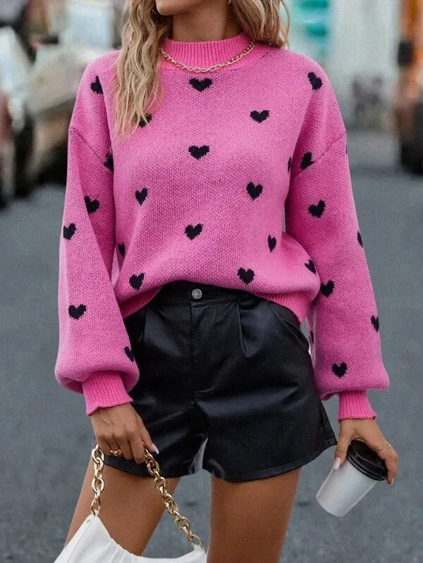 Cozy Yara Knit Sweater featuring a charming heart detail, perfect for stylish warmth in any season. - 8