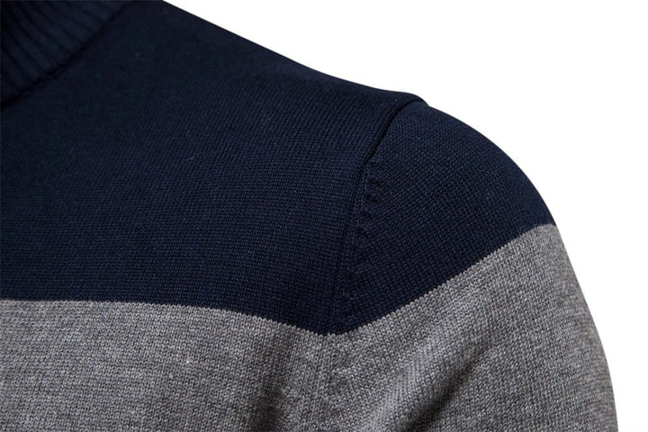 Quest Quarter-Zip Sweater featuring a stylish striped design, made from a soft cotton blend, designed for a relaxed fit perfect for casual outings and layering - 4