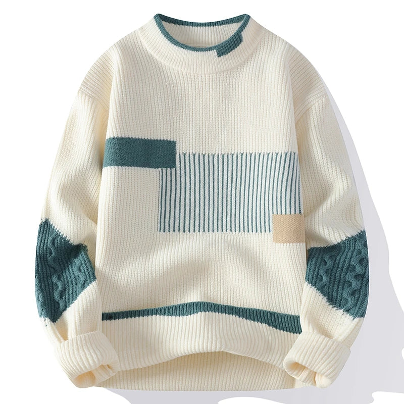 Mason Men's Pullover Sweater featuring a cozy knit design and relaxed fit, perfect for casual wear and layering in cooler weather. - 1