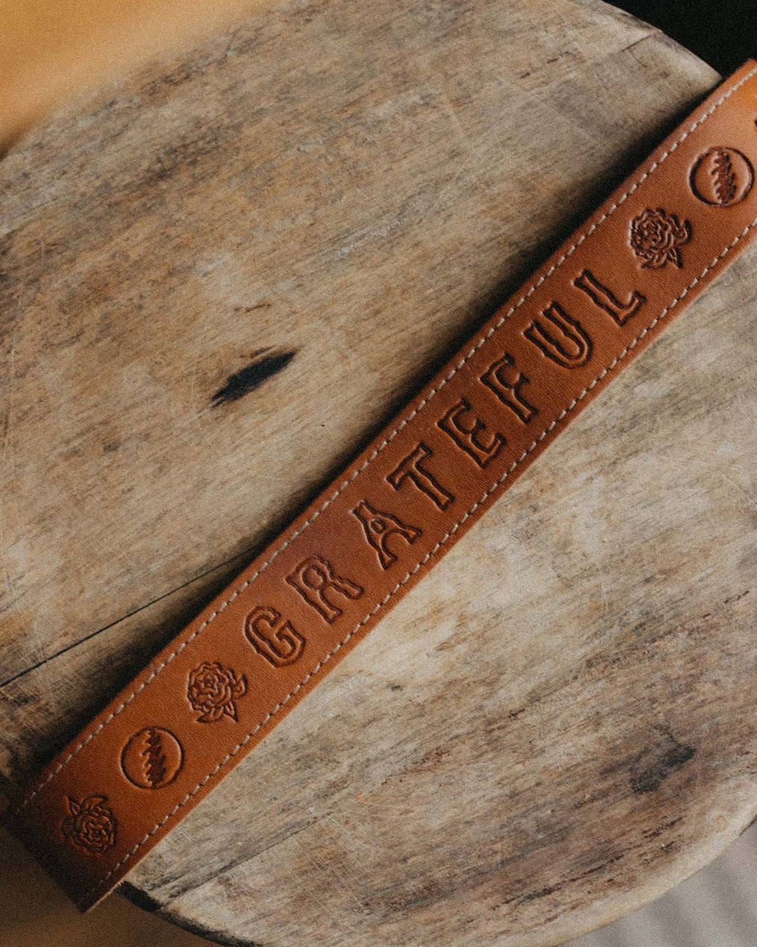 Talon Tour Belt | Washed Saddle Cowhide Leather, Embossed Design 1
