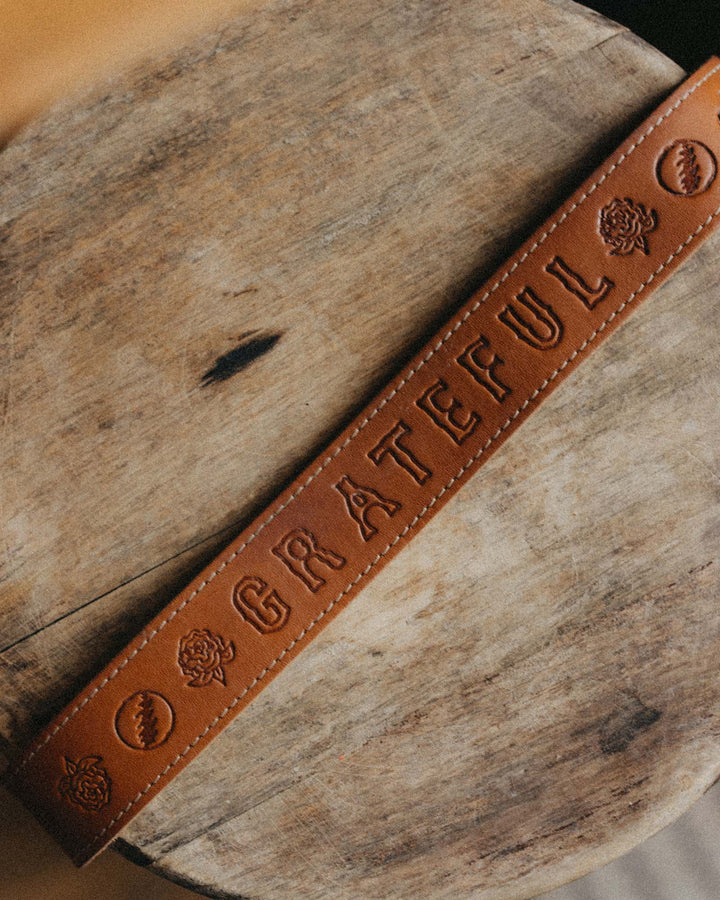 Talon Tour Belt | Washed Saddle Cowhide Leather, Embossed Design 1