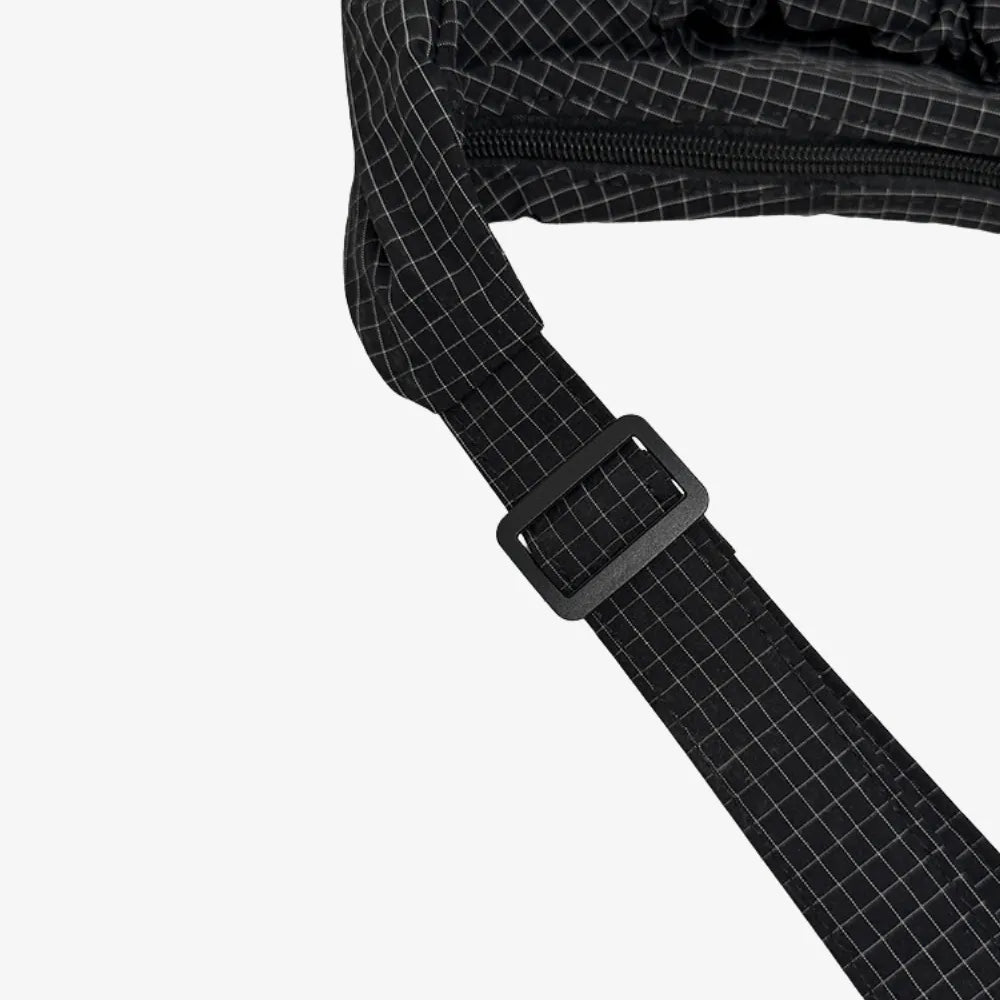 Nava Crossbody Bag for Women featuring a stylish checkered design made of durable nylon and polyester. - 12