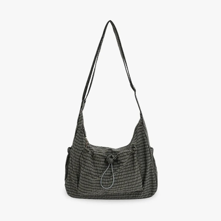 Nava Crossbody Bag for Women featuring a stylish checkered design made of durable nylon and polyester. - 3