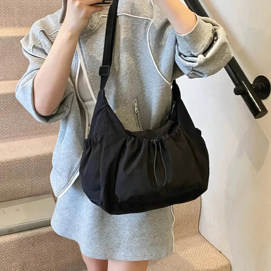 Nava Crossbody Bag for Women featuring a stylish checkered design made of durable nylon and polyester. - 38