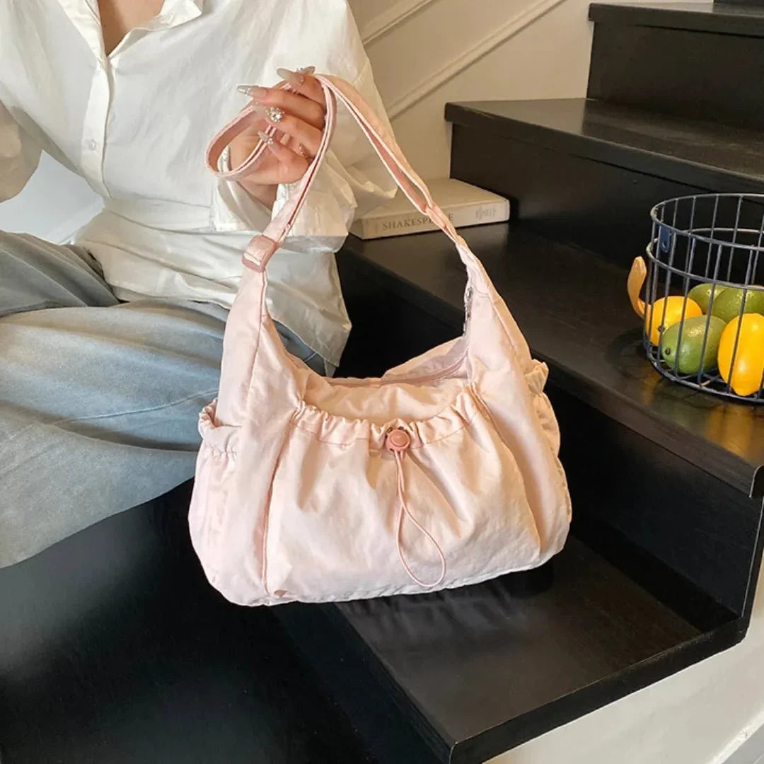 Nava Crossbody Bag for Women featuring a stylish checkered design made of durable nylon and polyester. - 40