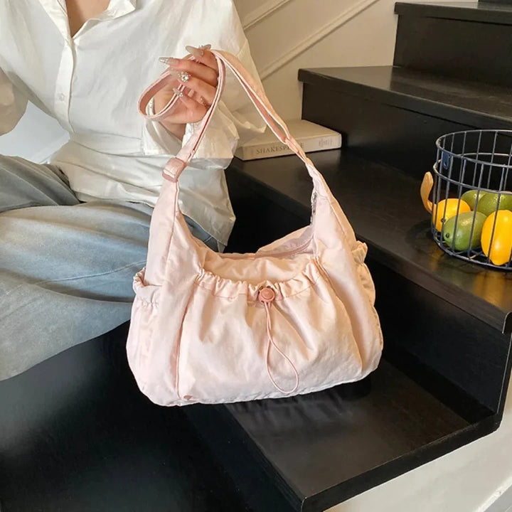 Nava Crossbody Bag for Women featuring a stylish checkered design made of durable nylon and polyester. - 40