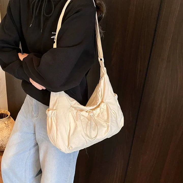 Nava Crossbody Bag for Women featuring a stylish checkered design made of durable nylon and polyester. - 36