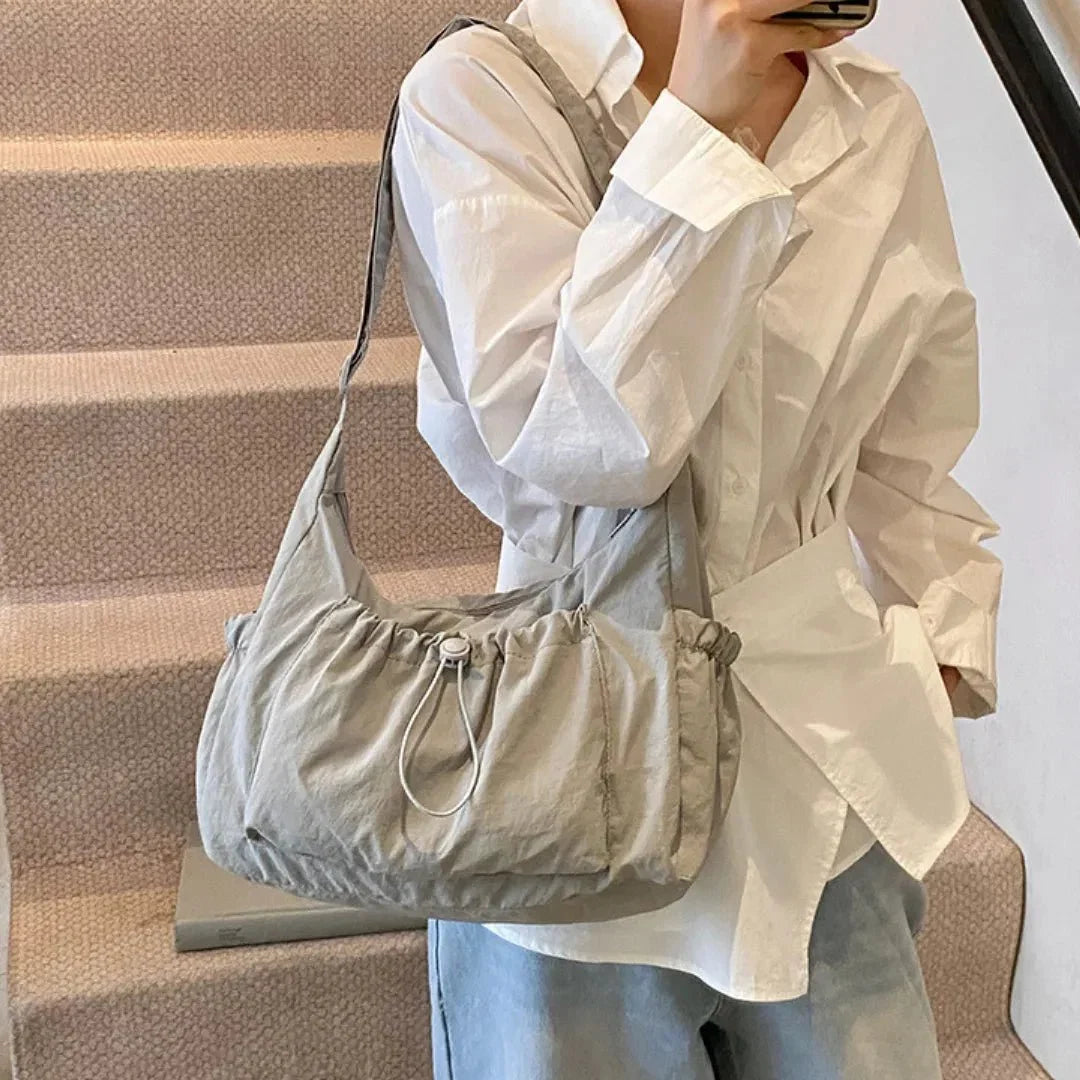 Nava Crossbody Bag for Women featuring a stylish checkered design made of durable nylon and polyester. - 43