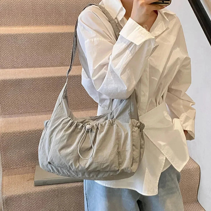 Nava Crossbody Bag for Women featuring a stylish checkered design made of durable nylon and polyester. - 43