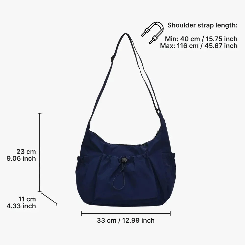 Nava Crossbody Bag for Women featuring a stylish checkered design made of durable nylon and polyester. - 30
