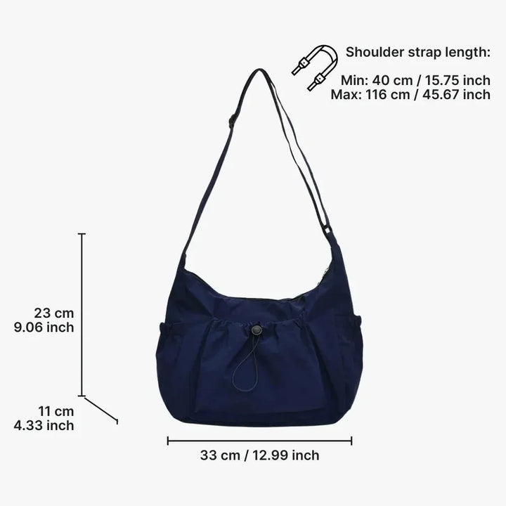 Nava Crossbody Bag for Women featuring a stylish checkered design made of durable nylon and polyester. - 30
