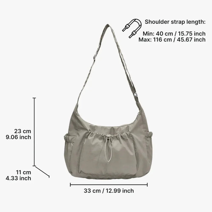 Nava Crossbody Bag for Women featuring a stylish checkered design made of durable nylon and polyester. - 17