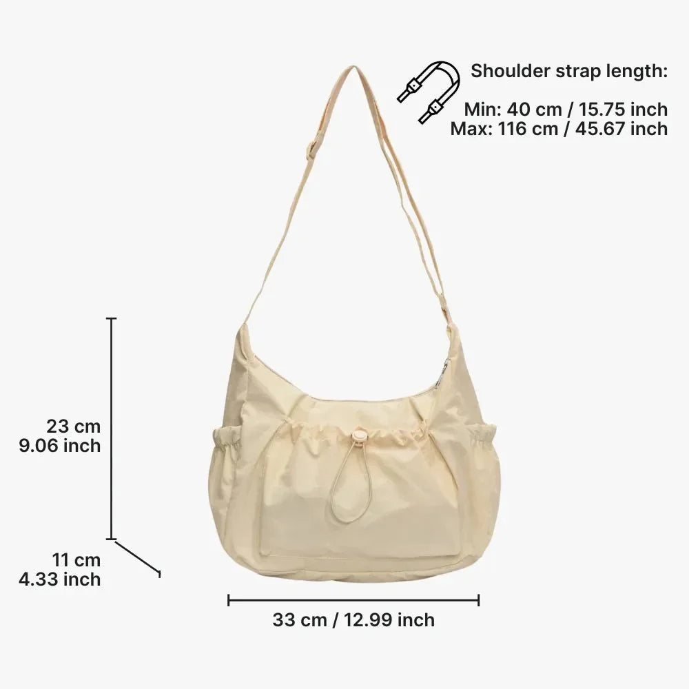 Nava Crossbody Bag for Women featuring a stylish checkered design made of durable nylon and polyester. - 37